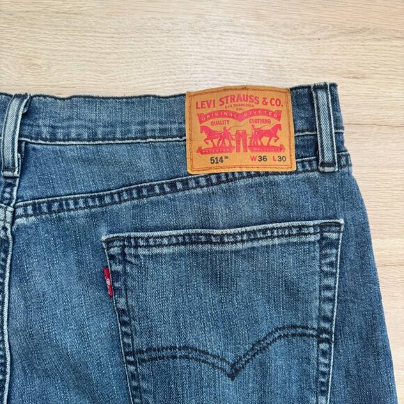 Levi's 514 blue Jeans Mens Size 36x30 - Picture 5 of 5